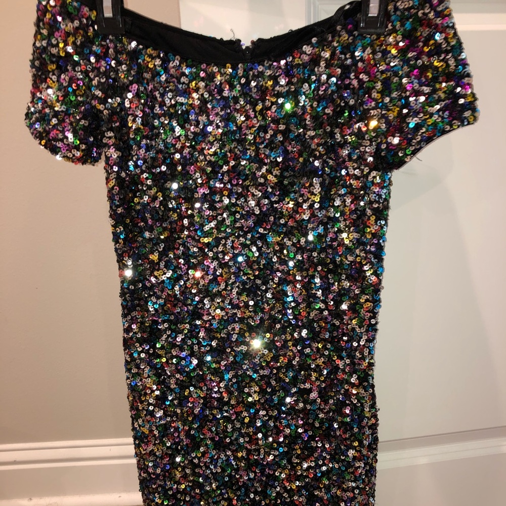 NWT! multi colored sequin dress